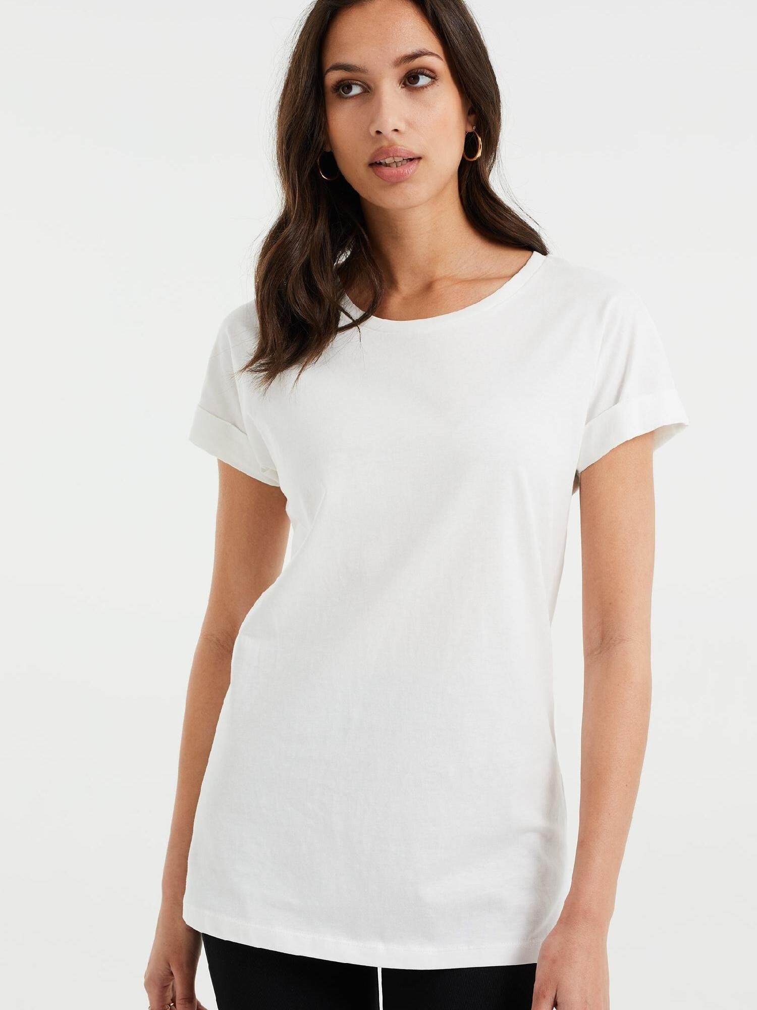 Fashion WE T-Shirt Weiß (1-tlg)