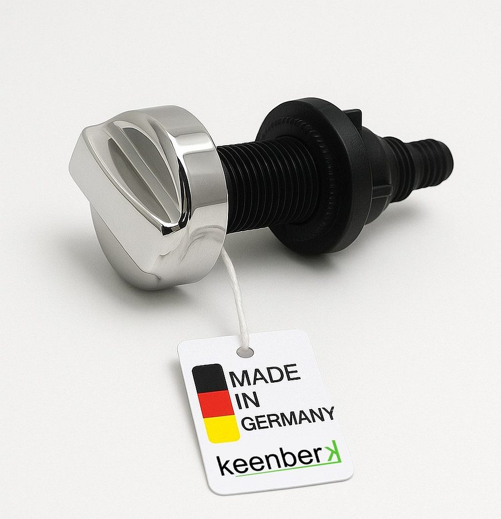 keenberk Küchenspüle Excenter-Set für Küchenspülen: Drehexenterkappe & Drehbetätigung