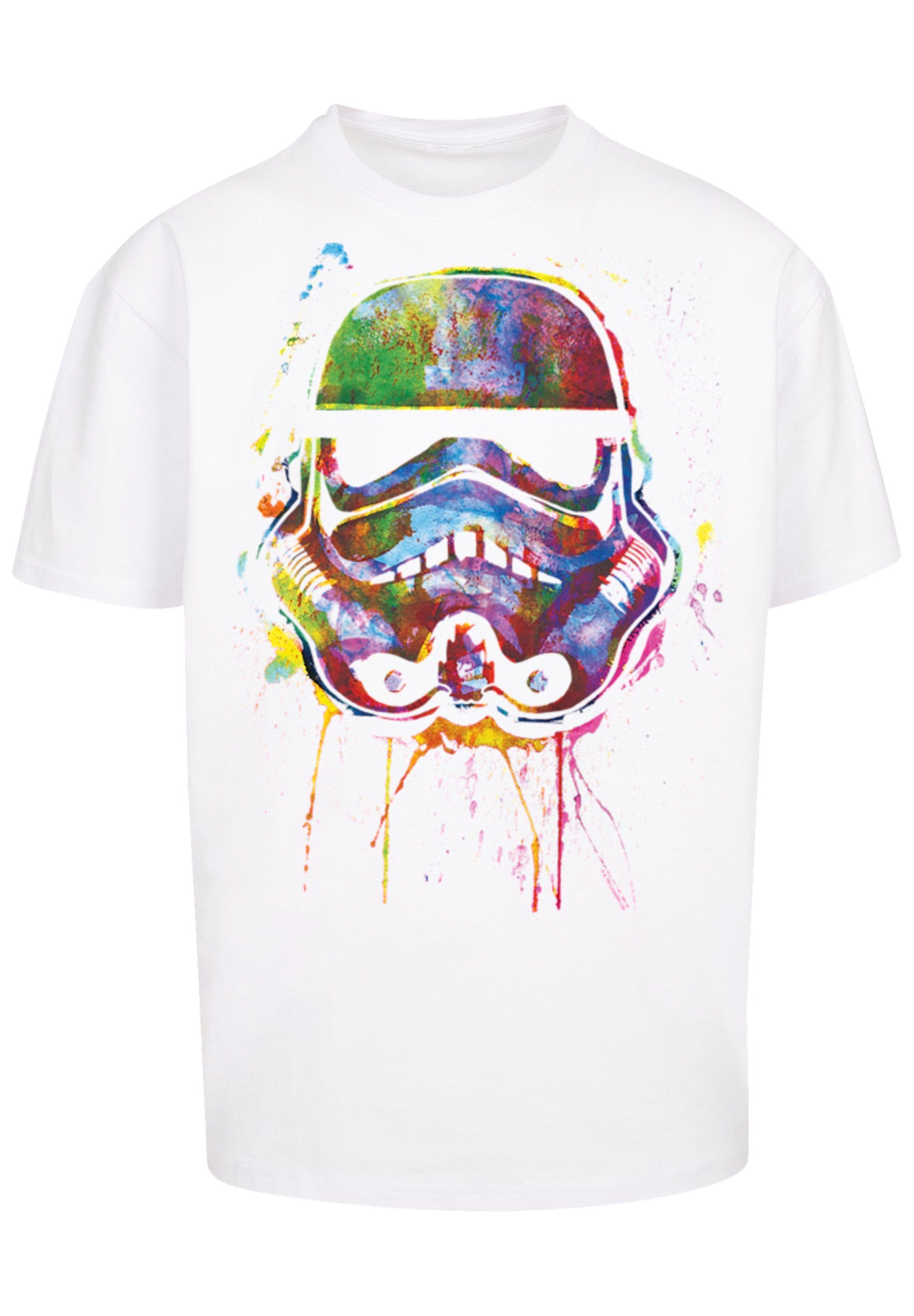 F4NT4STIC T-Shirt PLUS SIZE Stormtrooper Paint Splats Print weiß