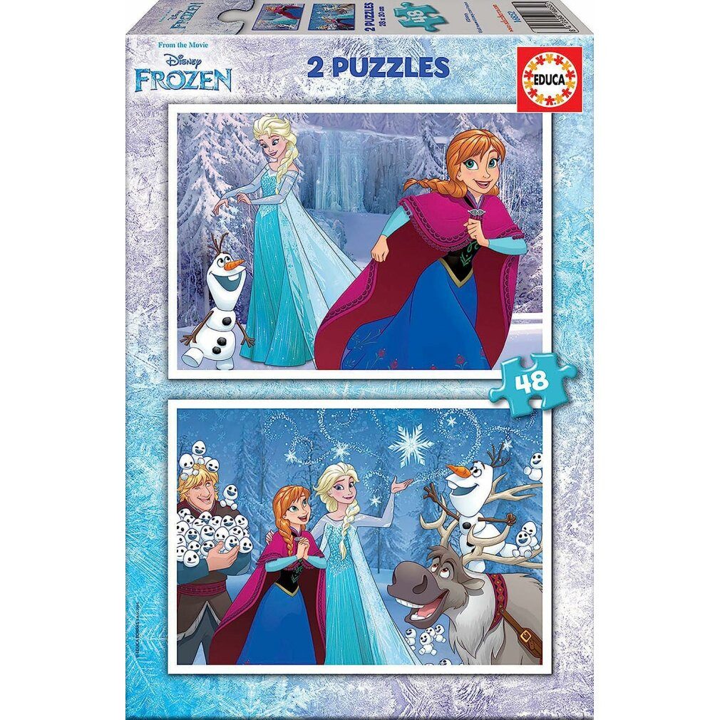 Educa Puzzle PUZZLE 2x48 FROZEN 16852, Puzzleteile