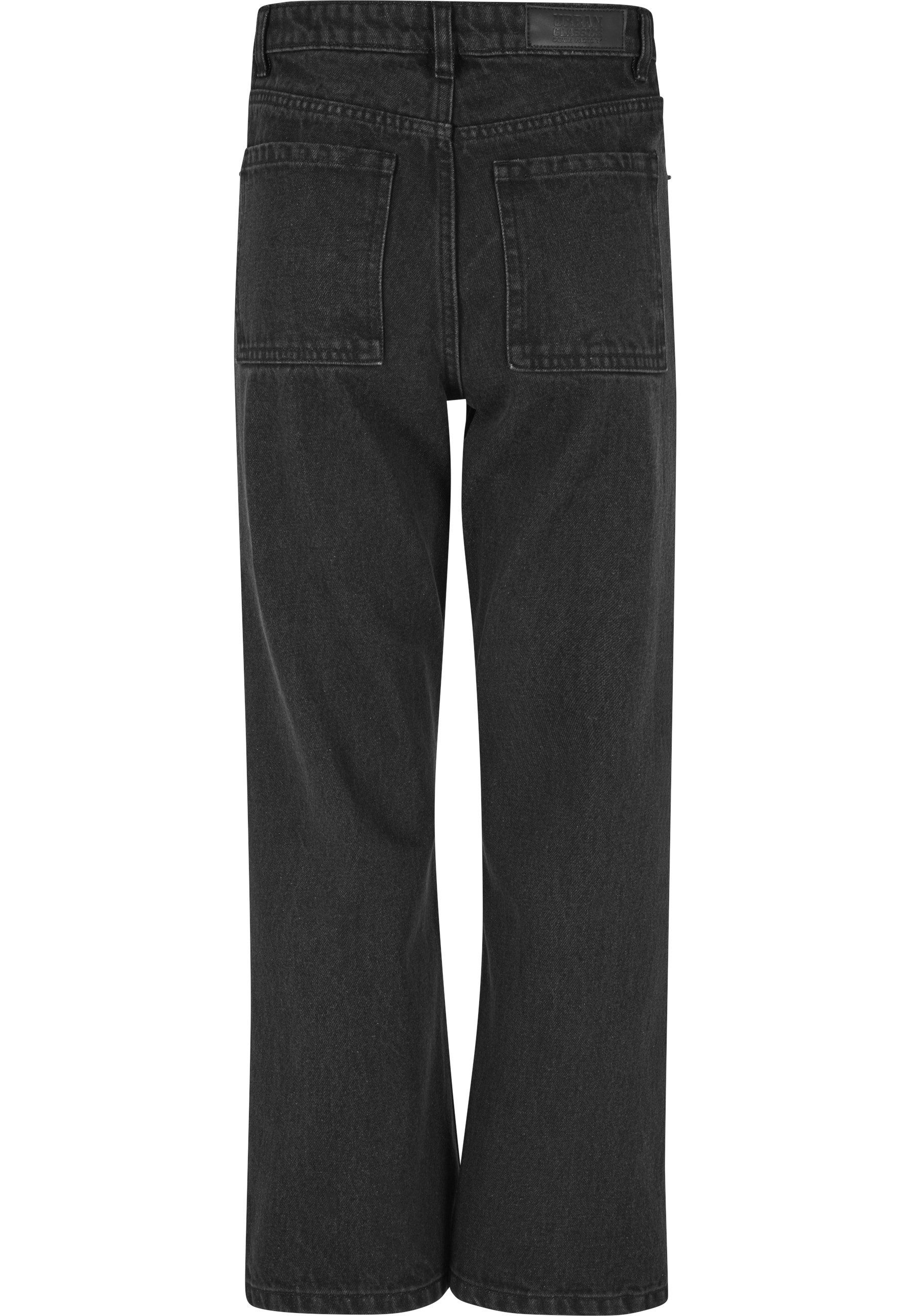 URBAN CLASSICS Bequeme Jeans Urban Classics Damen Ladies Cropped Straight Leg Denim Pants