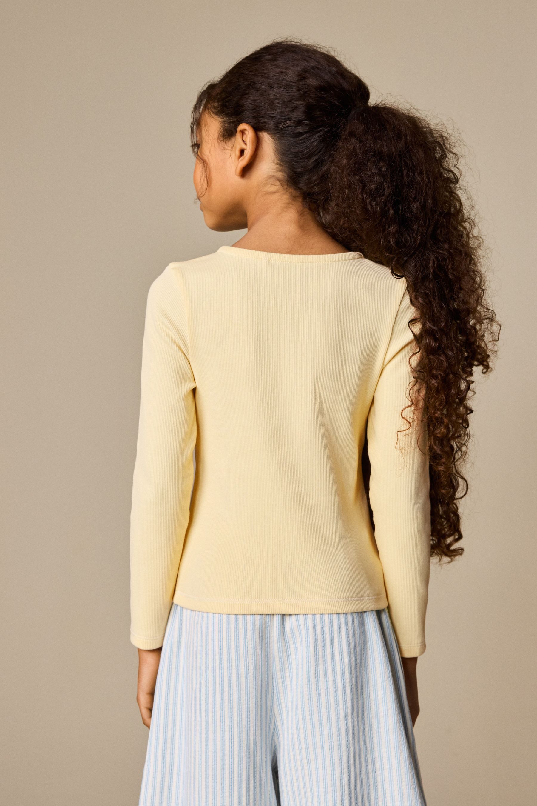 Next Strickjacke Gerippte langärmelige Strickjacke (1-tlg)