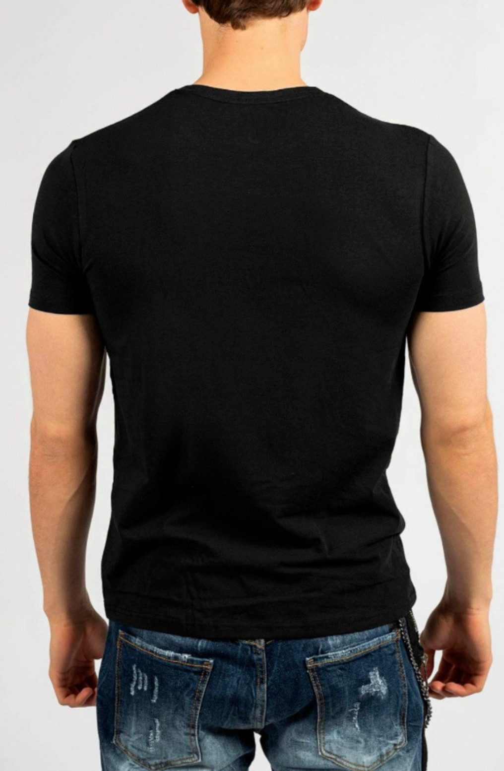 PHILIPP PLEIN T-Shirt Herren Slim FIt Totenkopf-Logo Shirt verpackt in einer box mit Python-Optik-Druck