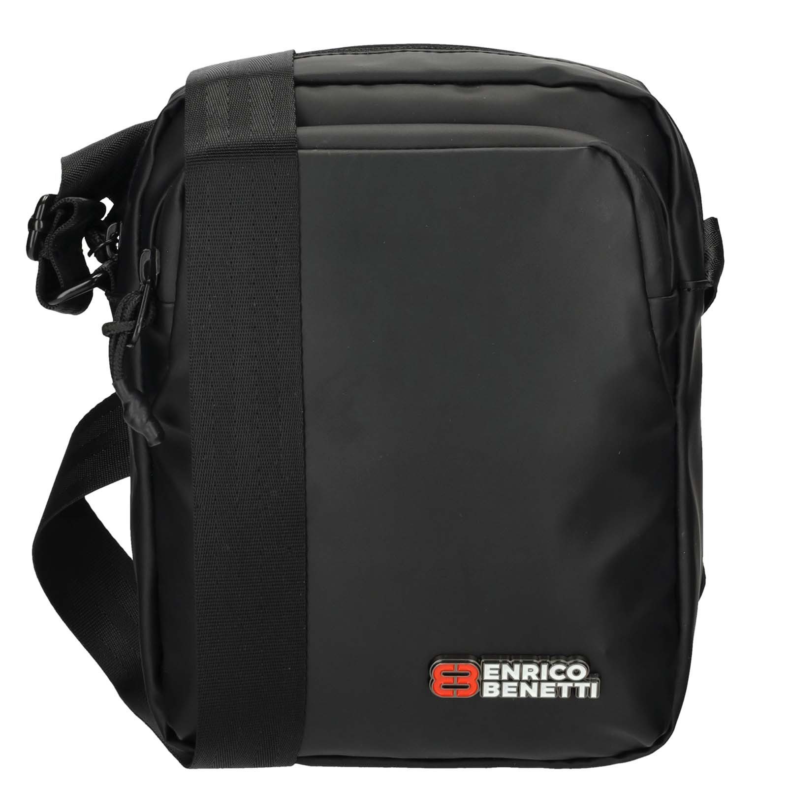 Enrico Benetti Umhängetasche Kleine Crossbody Tasche Herren (Schultertasche zum umhängen, schwarz, Geschenke für Männer), aus wasserabweisendem Material