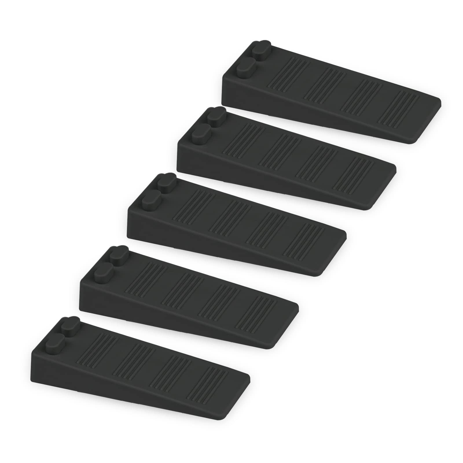 FOUORTUNATE-BEE Türstopper Türstopper Set 5 Stück Höhenverstellbar Gummi Rutschfest Schwarz (5 St), Türkeil Set Balkon Büro Zuhause Windschutz Boden Türstopper