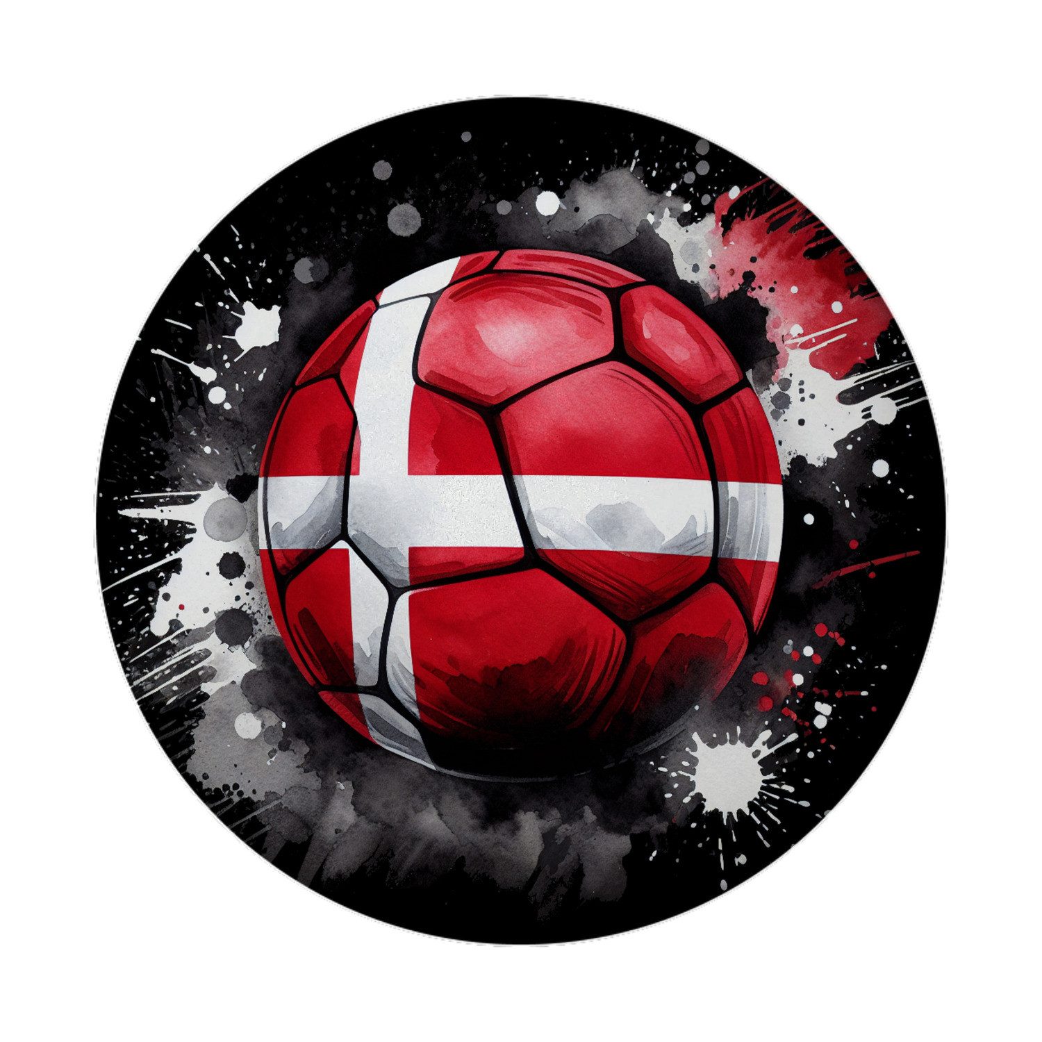 speecheese Magnet Fußball Dänemark Flagge Magnet rund