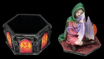 Figuren Shop GmbH Schmuckkasten Schatulle Anne Stokes - Dragon Friendship Herbst - Fantasy Aufbewahrun