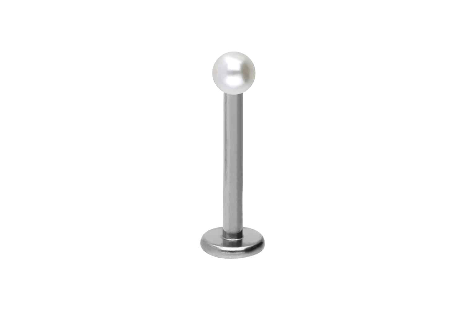 PIERCINGLINE Piercing-Set Chirurgenstahl Labret SYNTHETISCHE PERLE (Labrets, 1-tlg)