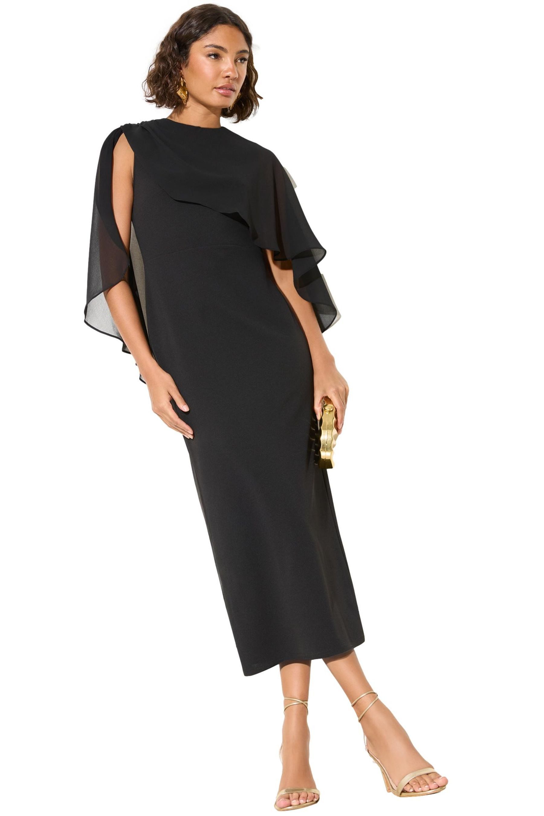 Friends Like These Midikleid Friends Like These Midikleid, Chiffoncape, Regular (1-tlg)
