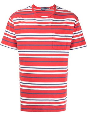 Ralph Lauren T-Shirt POLO RALPH LAUREN Gauze Striped Tee T-Shirt Shirt Custom Slim Fit Pure