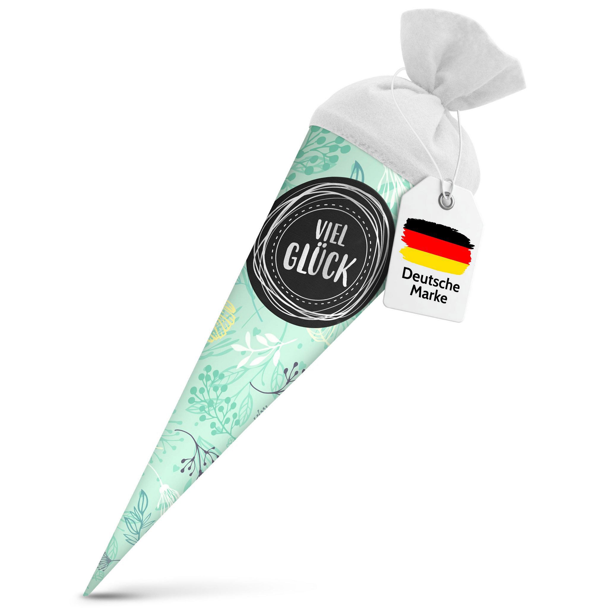 itenga Schultüte itenga Geschwisterschultüte 35cm Pflanzen VIEL GLÜ