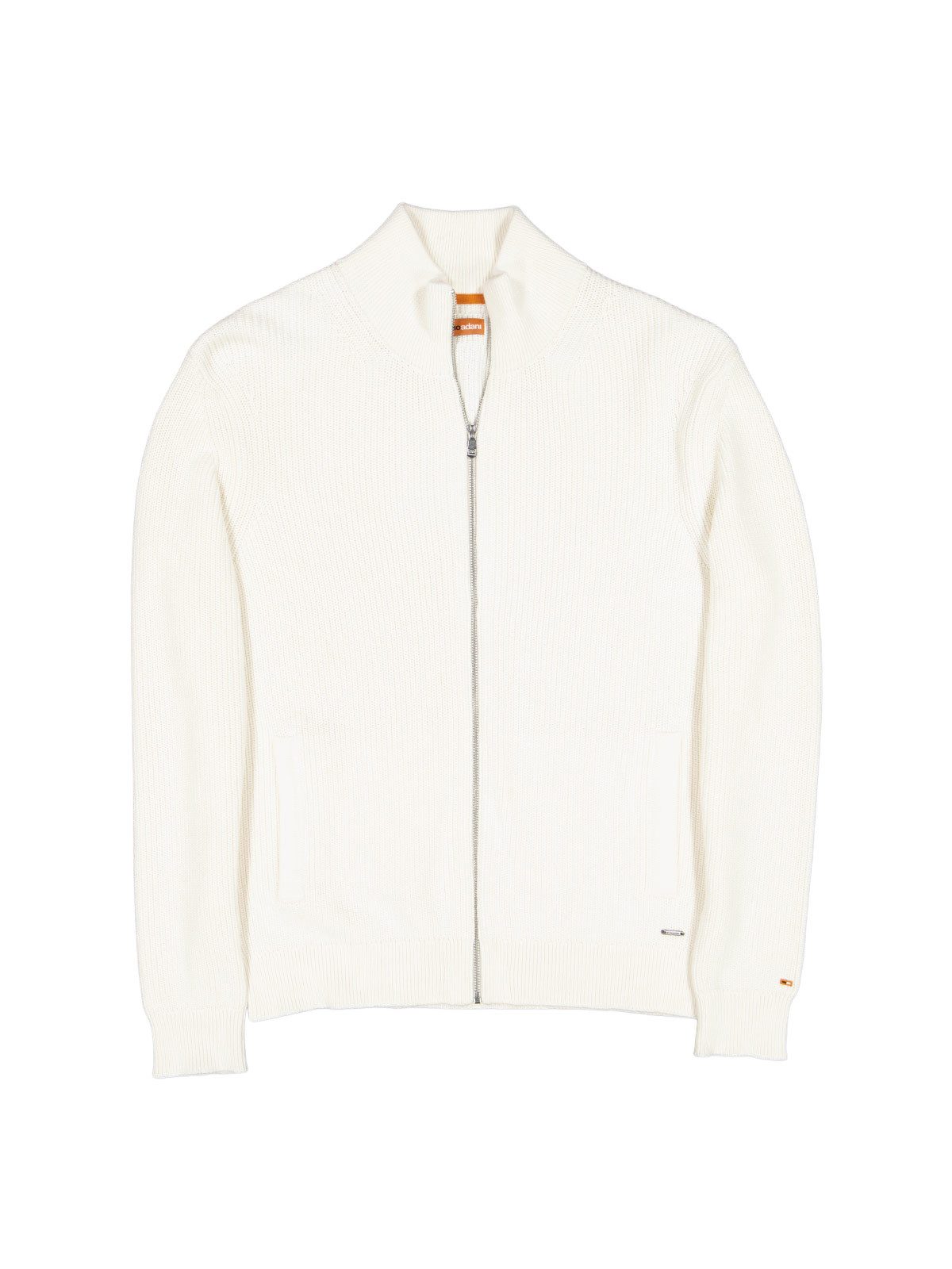 emilio adani Strickjacke Herren Strickjacke, Reinweiss