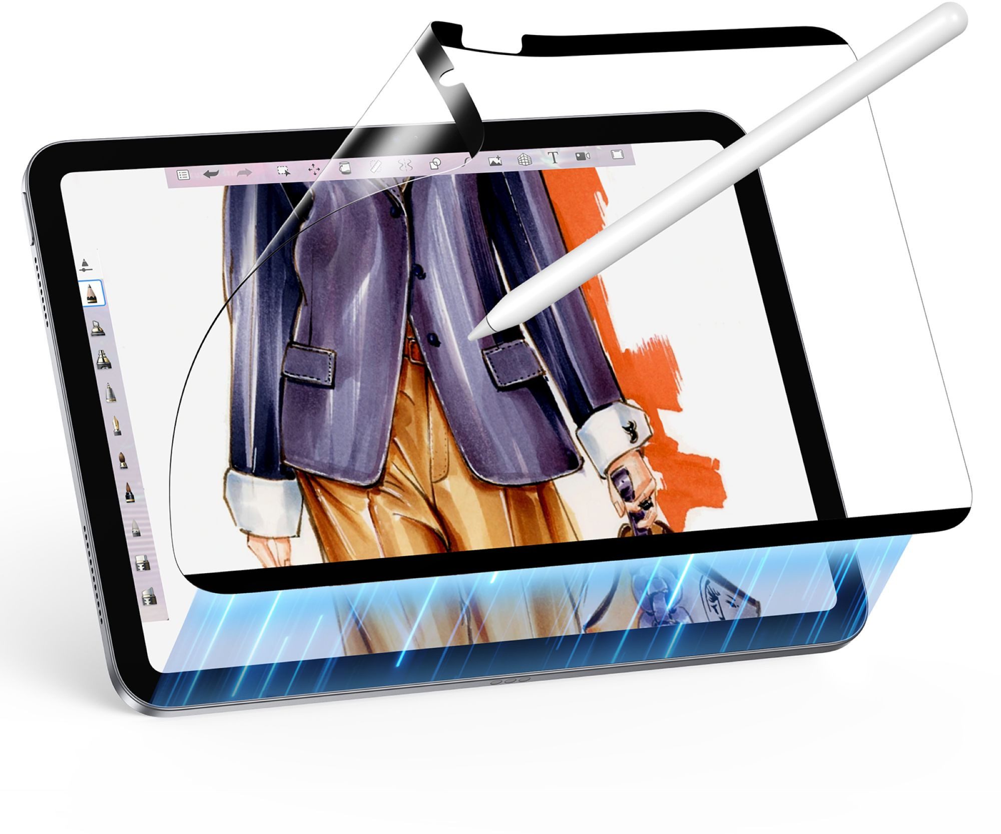 ESR Displayschutzfolie Magnetic (abnehmbar) Paper-Feel Displayschutzfolie für Apple iPad 11" (2025) / iPad 10,9" (2022), Schreiben wie auf Papier, reduziert Blendung