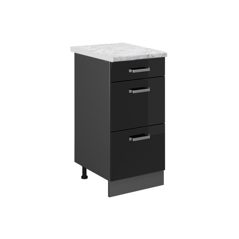 Vicco Unterschrank R-Line, Schwarz Hochglanz/Anthrazit, 40 günstig online kaufen