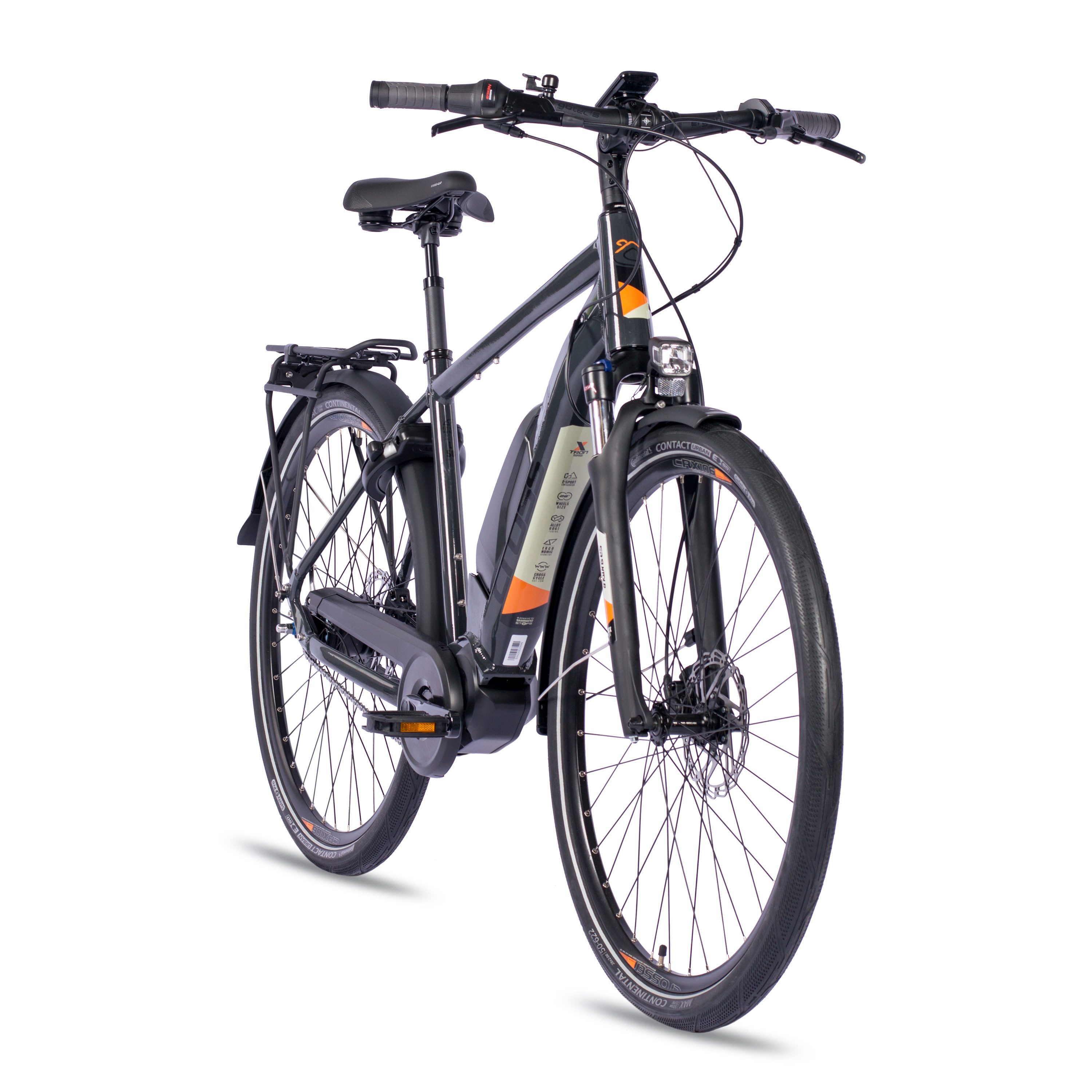 Airtracks E-Bike Cityrad 28 Zoll E-Bike Herren City Fahrrad X-Tron SR2 SHIMANO STеPS E5000 418W, 5 Gang, Nabenschaltung, Mittelmotor, 418 Wh, 5 GANG Shimano NEXUS INTER - 50cm 55cm 60cm