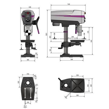 Optimum Bohrmaschine Optimum Tischbohrmaschine OPTIdrill DP 26-T (230 V) Set, 3020620TSET