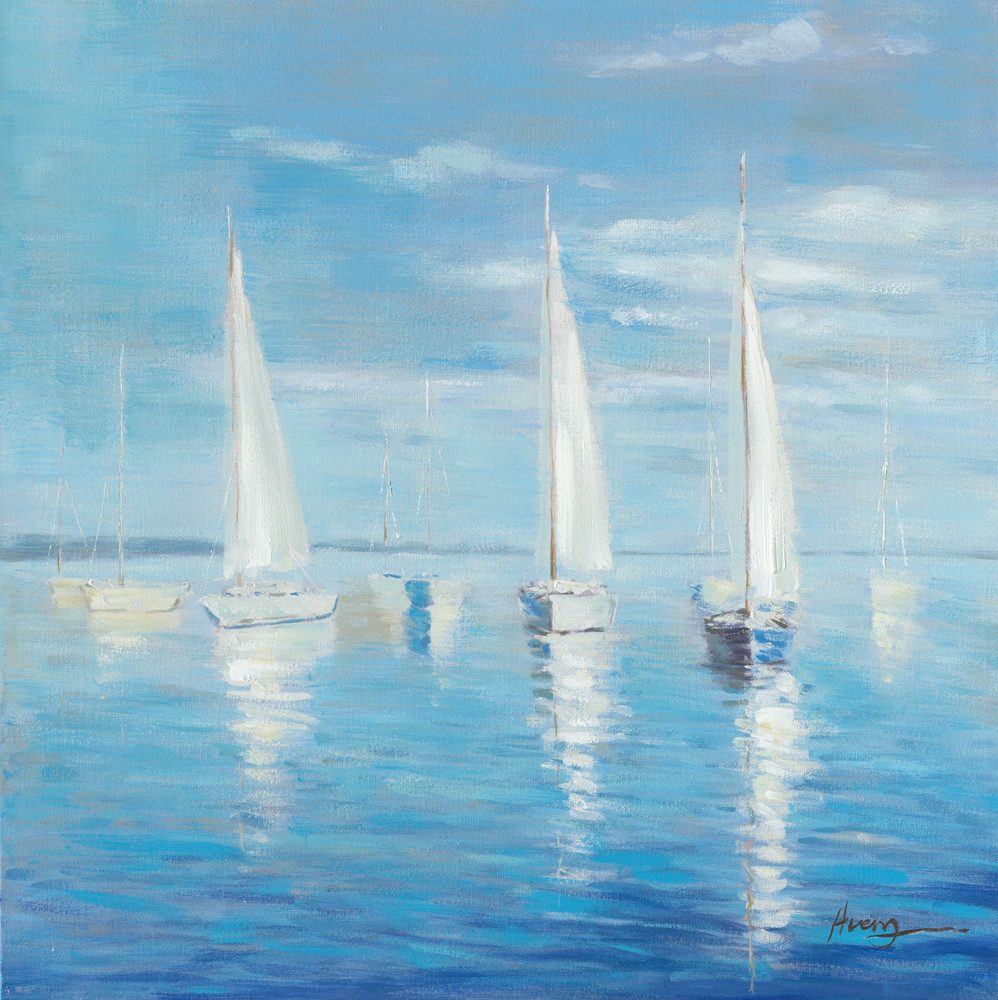 ArtUniverse Gemälde Leinwandbild Segeln 100 x 100 cm, Naturmotiv