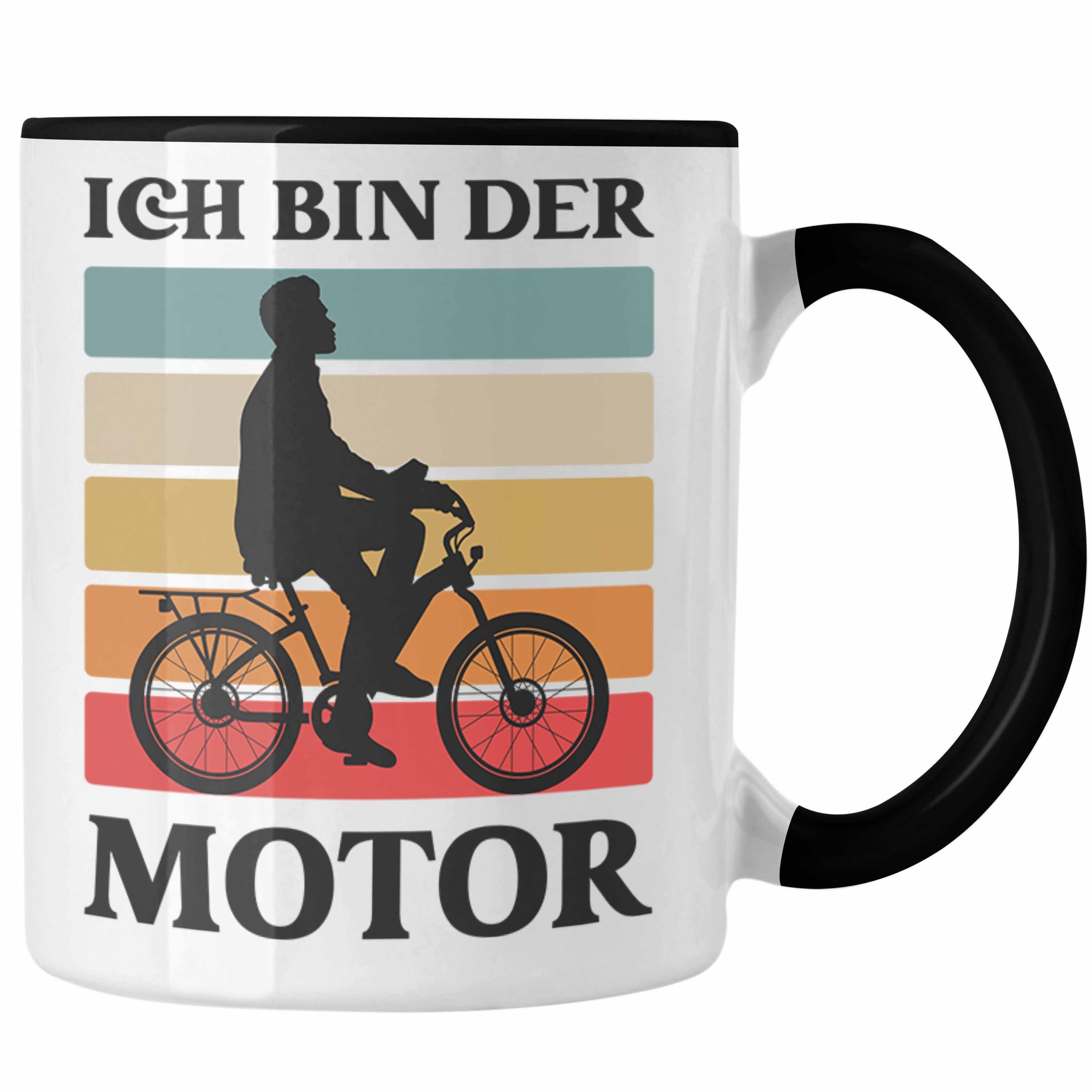 Lustig Tasse Geschenk Geschenkidee Rennrad Trendation - Tasse Mountainbike Trendation mit Radfahrer Fahrradfahrer Spruch Schwarz