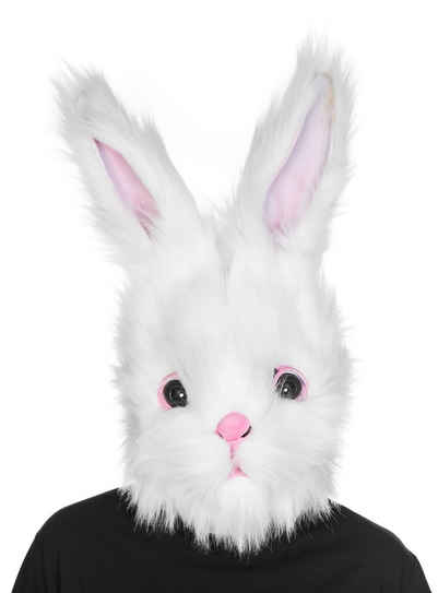 Metamorph Verkleidungsmaske Flauschiges Kaninchen, Realistisch gestaltete Vollmaske