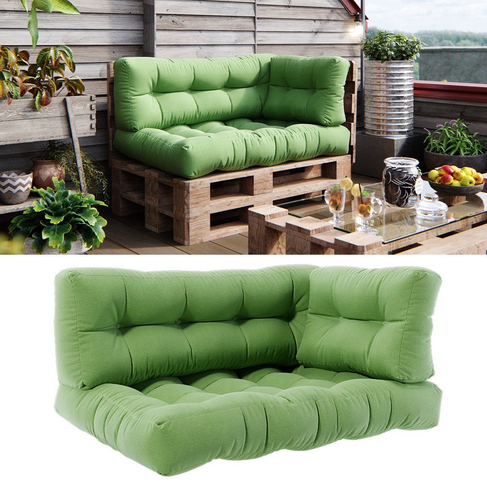 Vicco Palettenkissen Flocken, Grün, 120 x 80 cm 3 Teile