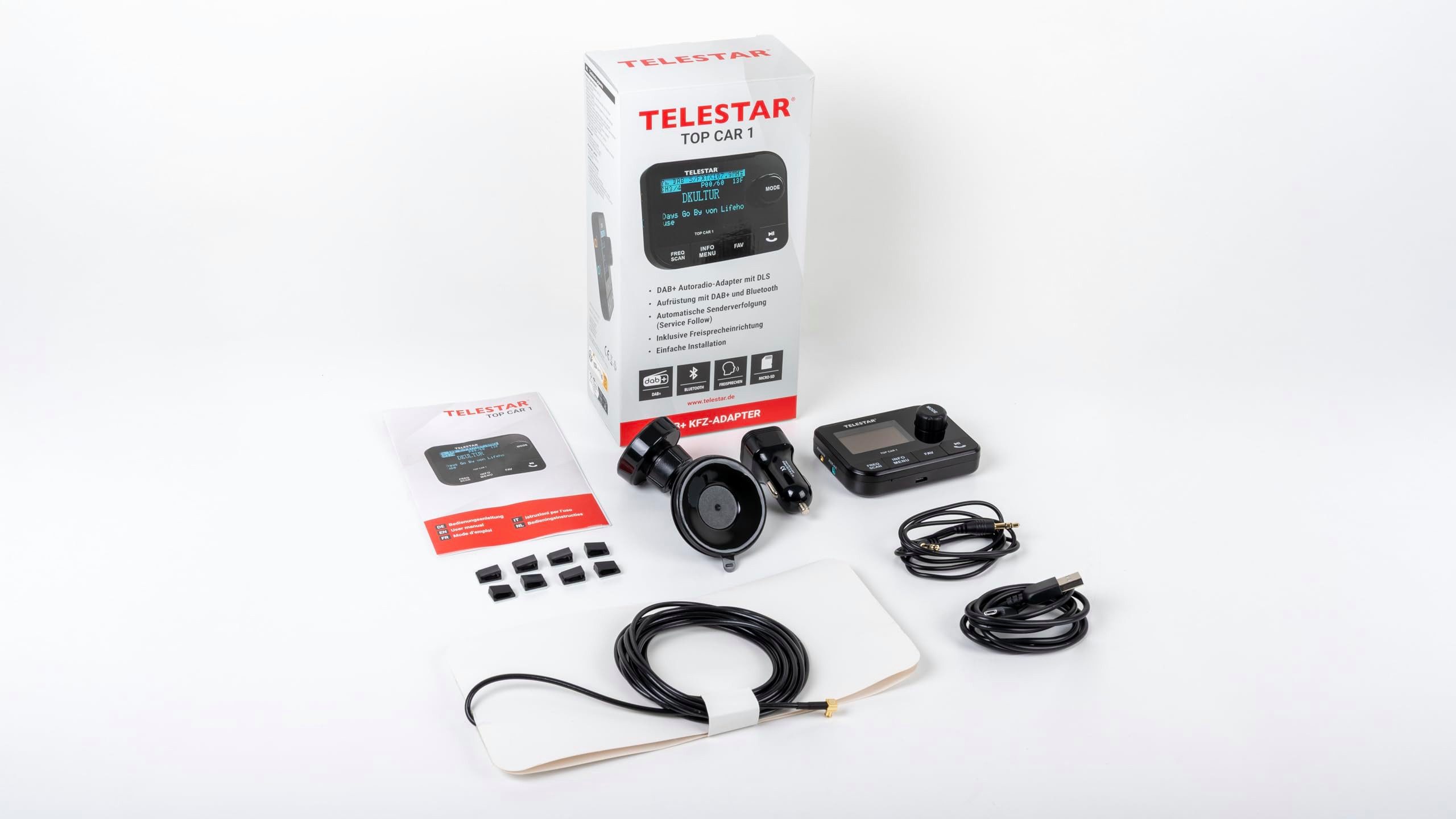 TELESTAR TELESTAR TOP CAR 1 DAB+ Digitalradio (DAB) (DAB+ Fahrzeugempfänger für klaren Radioempfang)