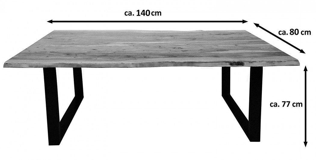 SAM® Baumkantentisch Lennart, massives Akazienholz, natürliche Baumkante, M günstig online kaufen