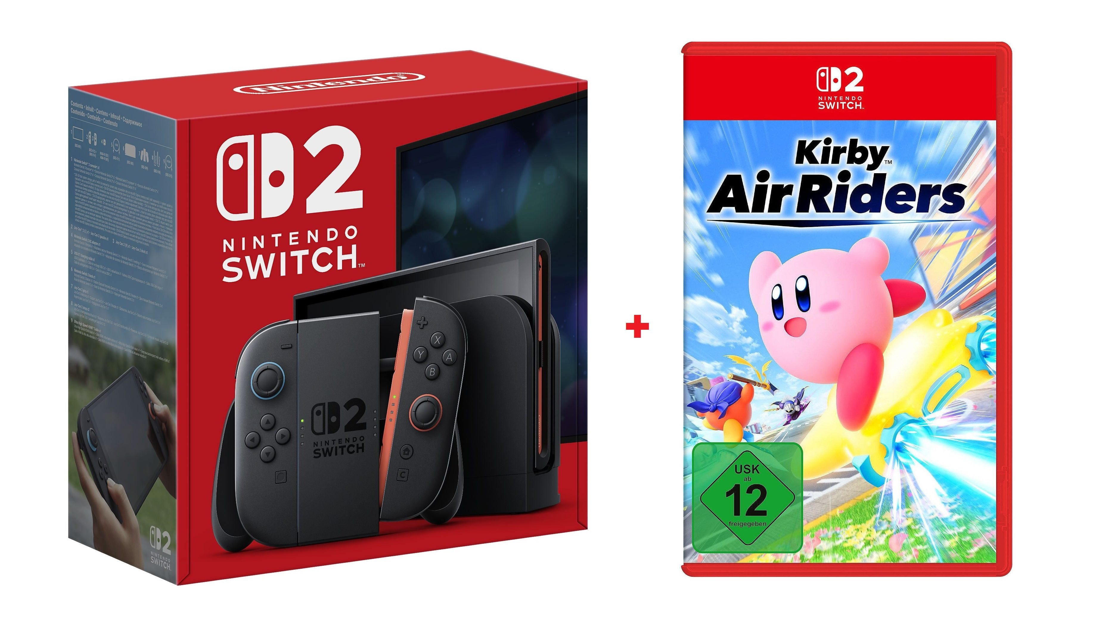 Nintendo Switch 2 Switch 2 Konsole + Kirby Air Riders Bundle Set (Bundle), Schnelle Renn-Action, Hybrid-System