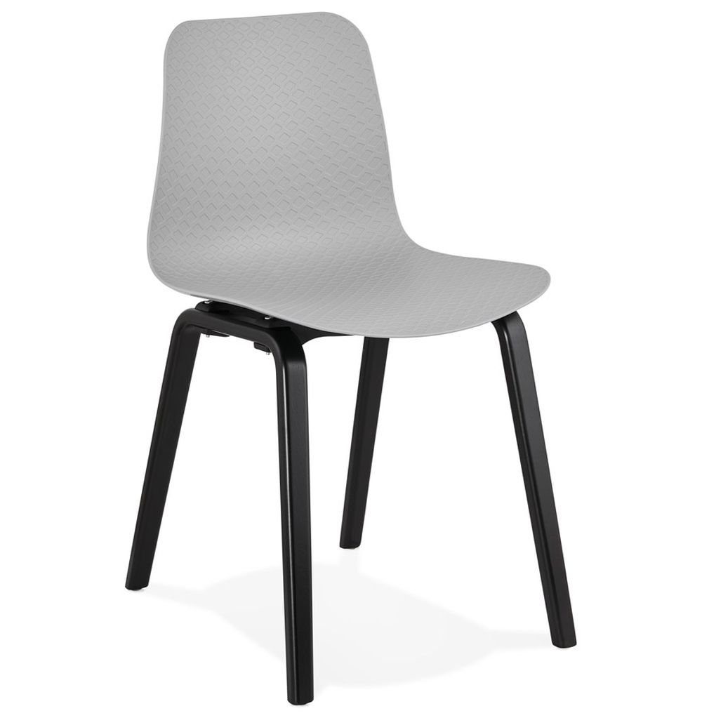 KADIMA DESIGN Esszimmerstuhl ARTIO Stuhl Plastic Polym Grau (grey,black) 44,5