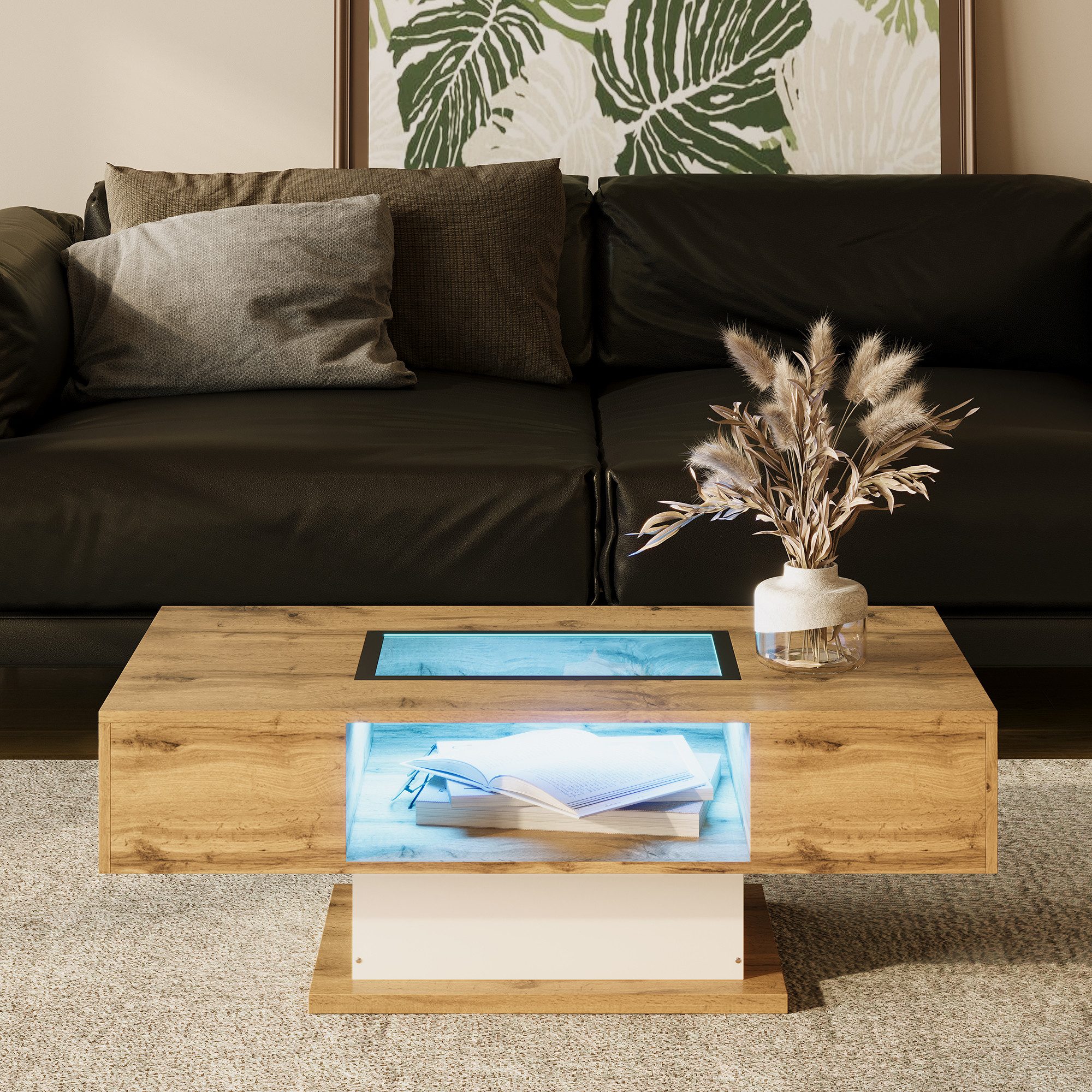 Refined Living Couchtisch Wohnzimmertisch mit LED günstig online kaufen