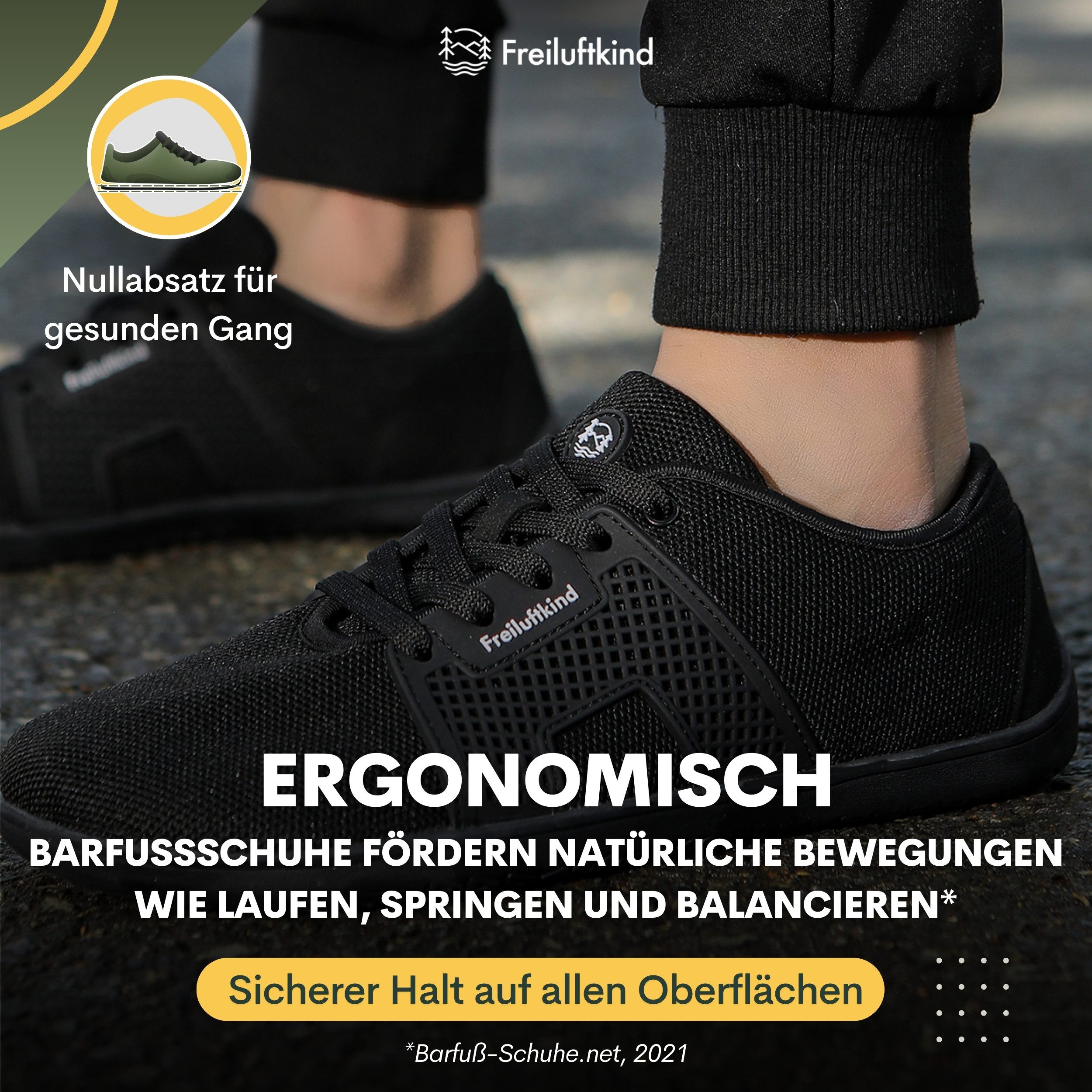 Freiluftkind Hokkaido – gesunde Barfußschuhe Sneaker - Entlastung für Gelenke Sneaker – Bild 4 von 5