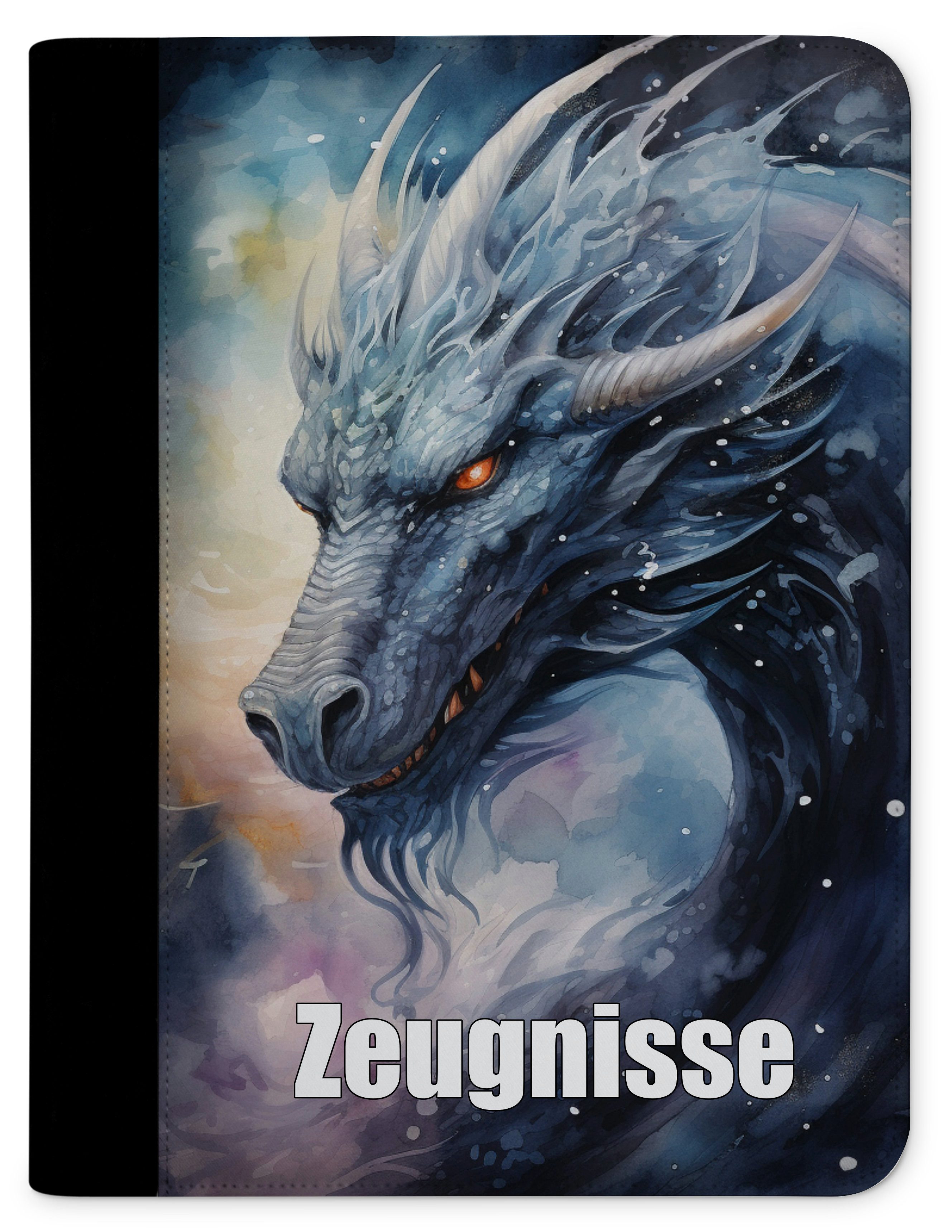 CreaDesign Schreibmappe Kinder Zeugnismappe, Dokumentenmappe, Ordner A4, Drache (1-St)