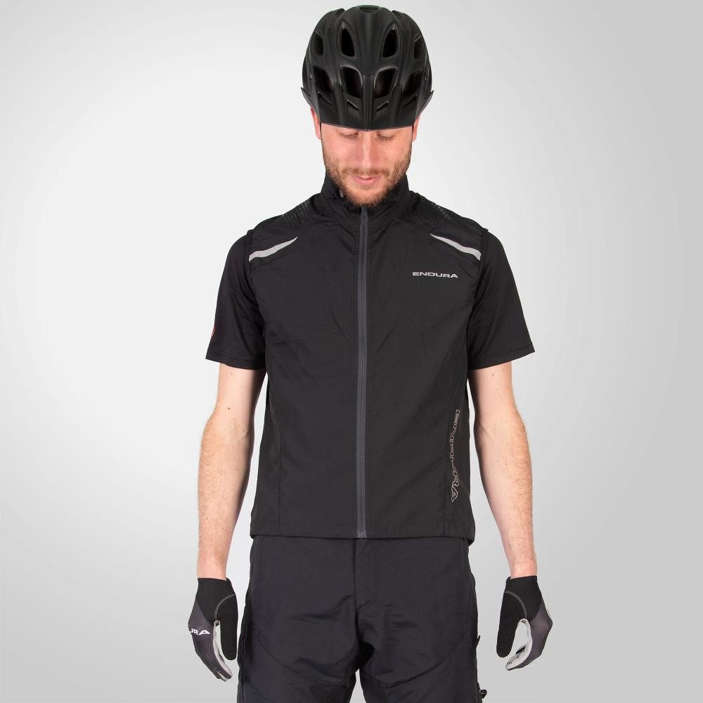 Endura Fahrradjacke Endura Hummvee Weste XL, Schwarz - winddichte Weste mit Netzrücken, PF