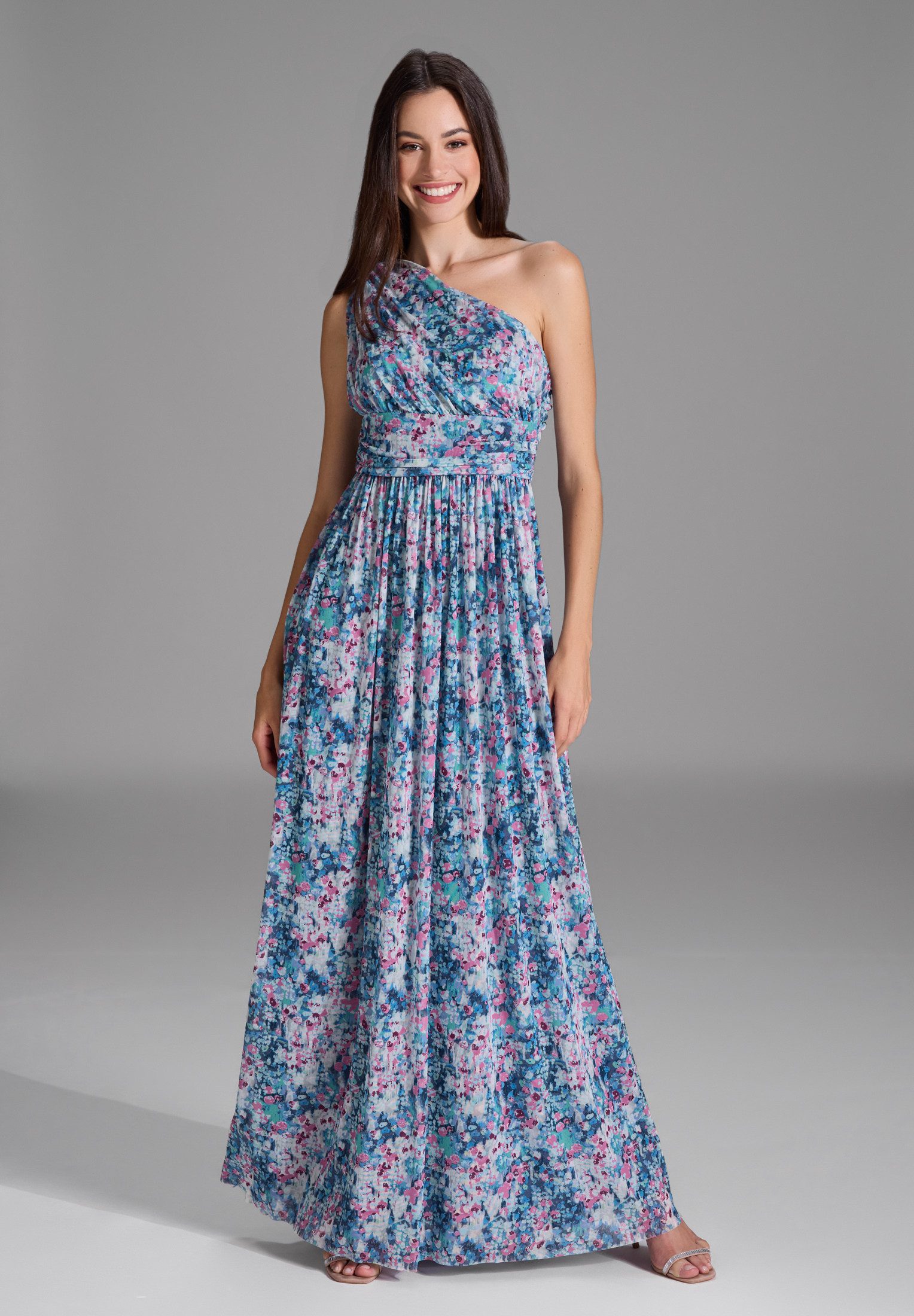 SWING Abendkleid Taillierter Schnitt mit ausgestelltem Rockteil