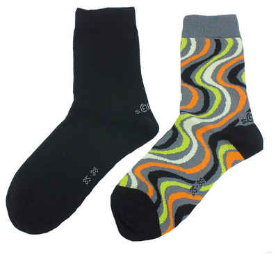 s.Oliver Langsocken s.Oliver Socks (Packung, 2-Paar, 2 Paar) Damen Unisex Herren Socken Freizeitsocken Baumwolle Muster