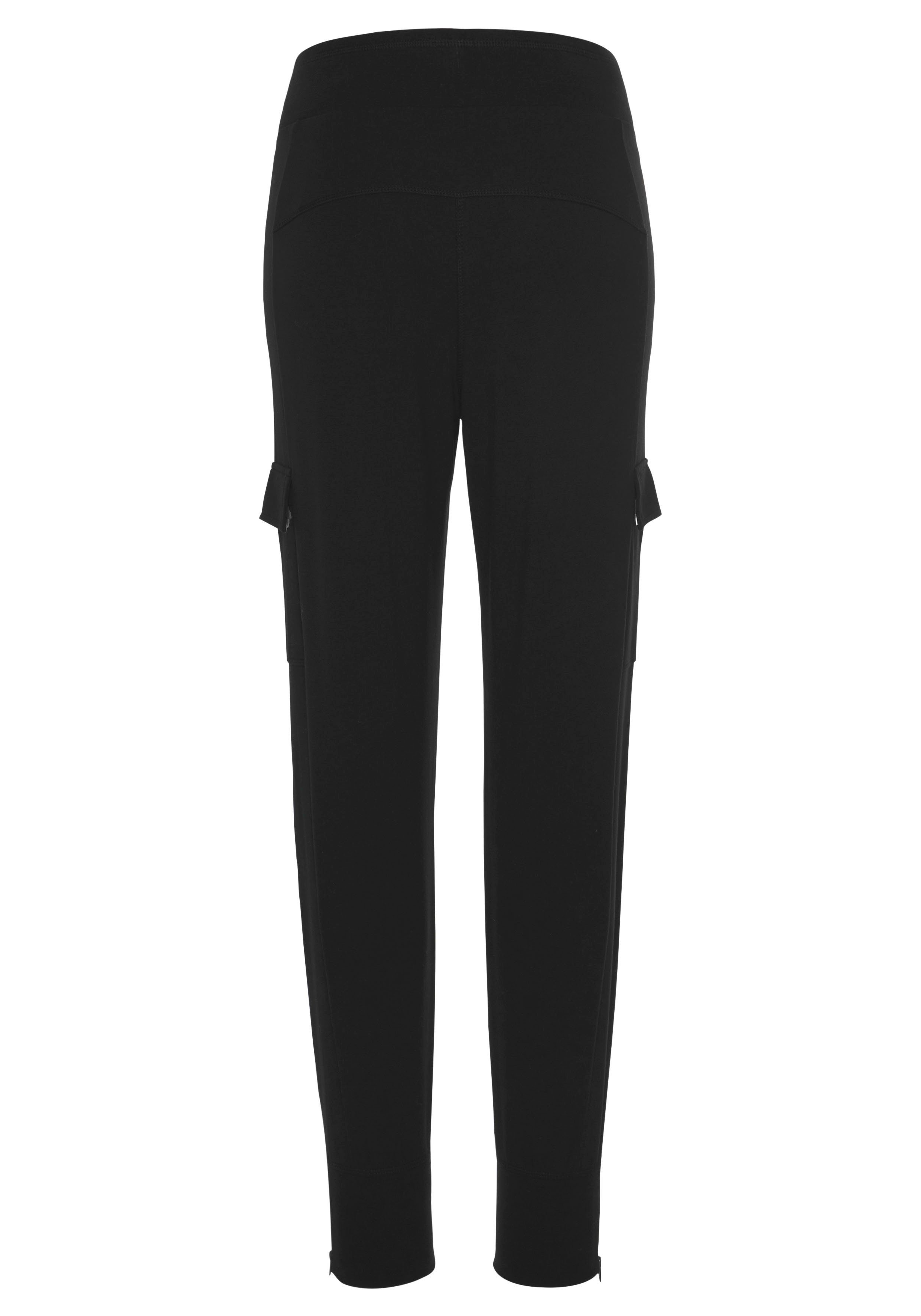 Venice Beach Jogginghose aus weichem Sweat mit seitlichen Taschen am Bein, Cargohose, Sweathose, Schlupfhose