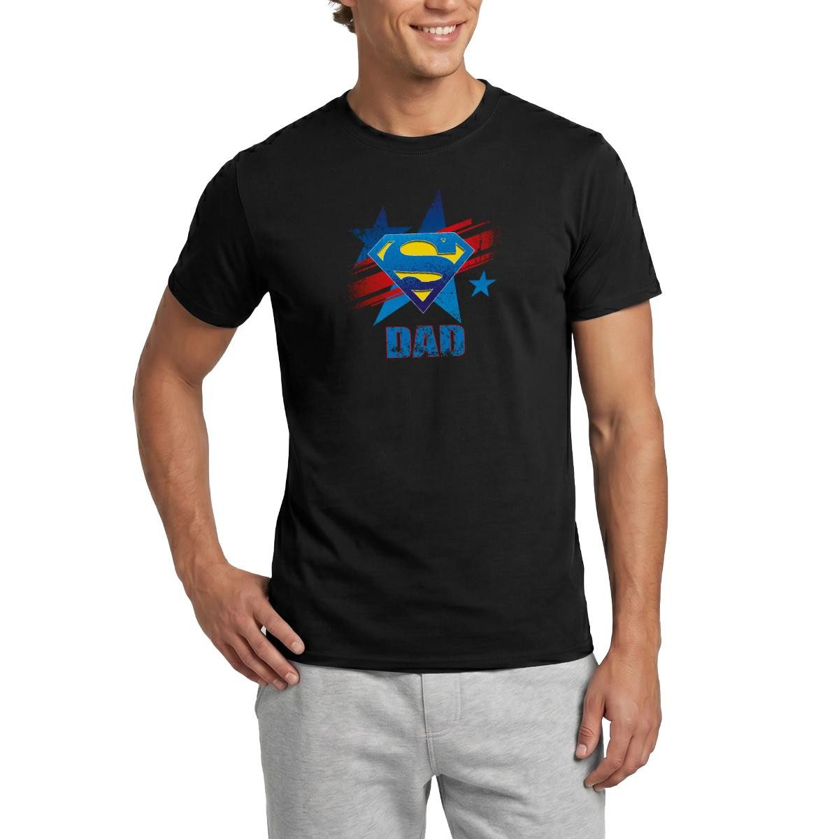 Spreadshirt T-Shirt DC Comics Superman Logo Dad Vatertag Männer T-Shirt (1-tlg)