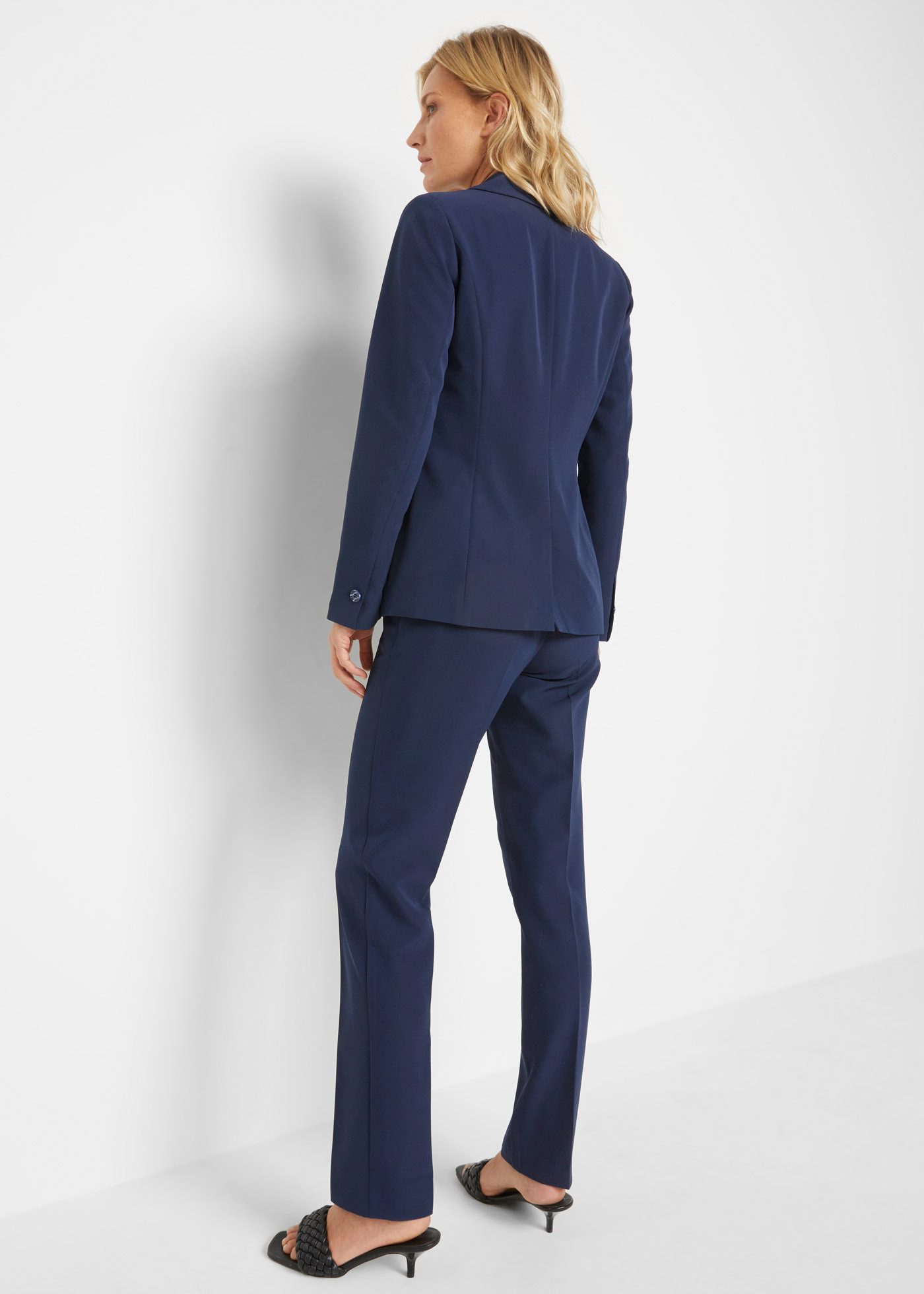 bonprix Hosenanzug (Set, 2-tlg) bestehend aus Blazer und Hose, vollständig gefüttert, schmale Passform