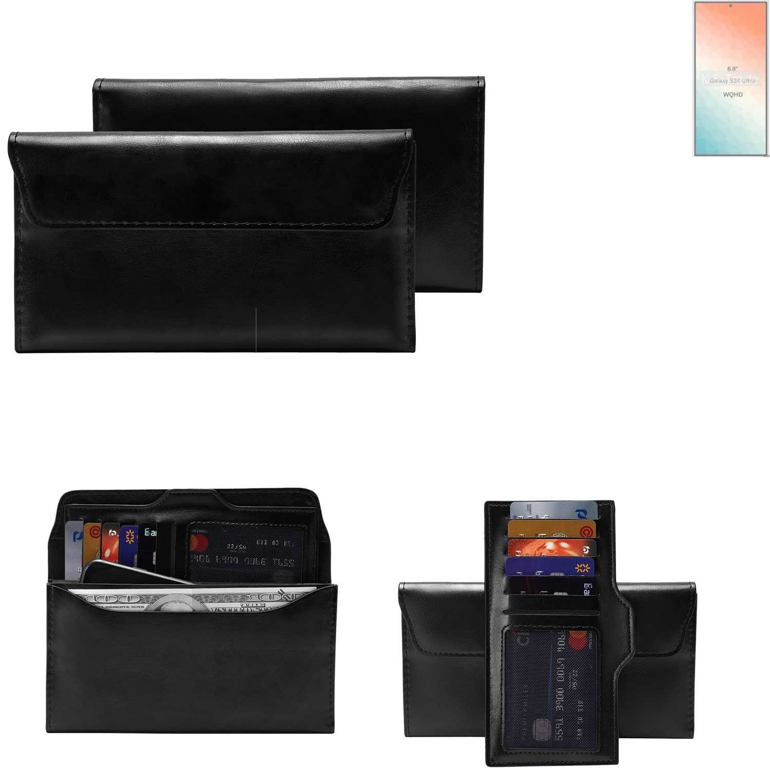 Samsung Galaxy S24 Ultra Handytasche aus Echtem Leder braun