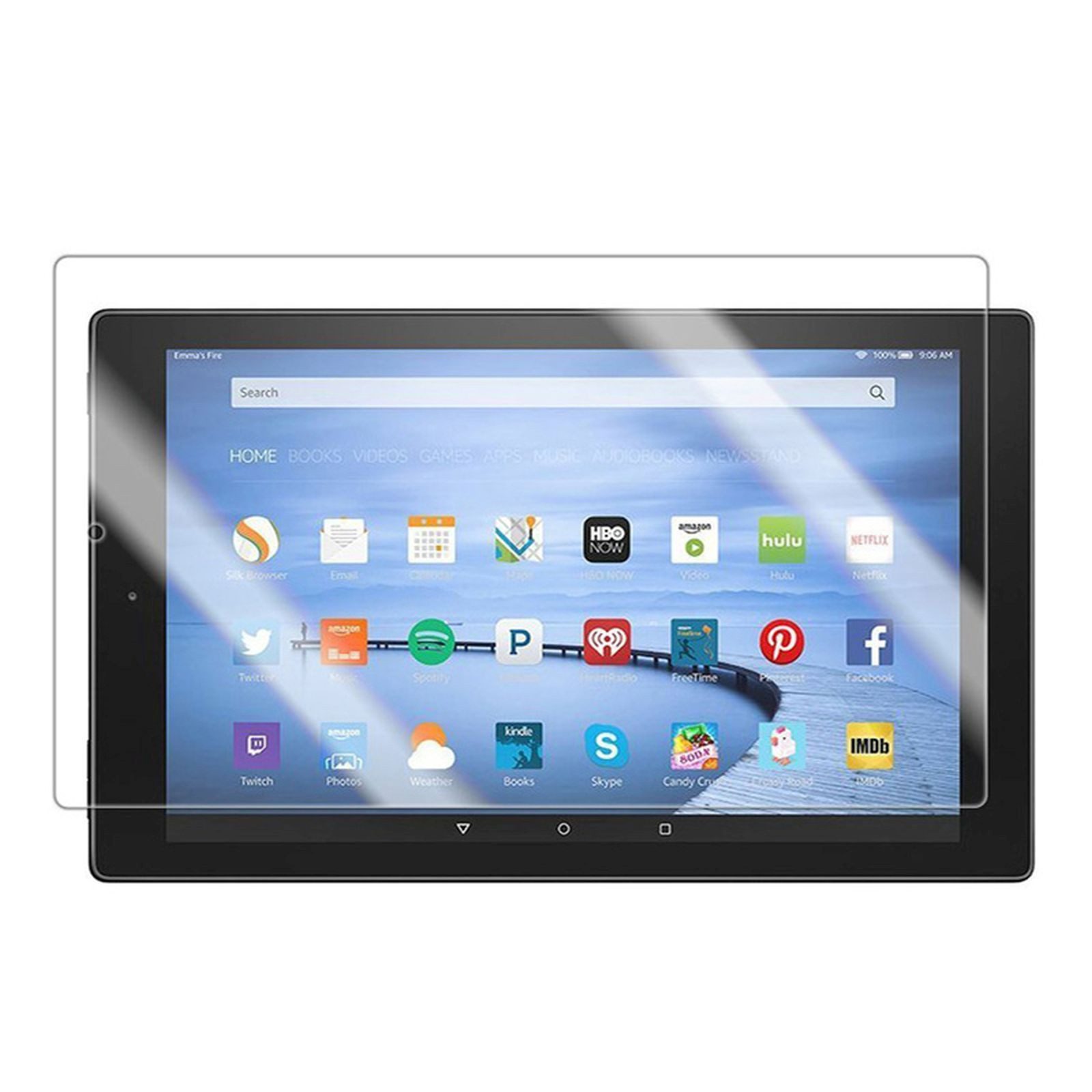 Lobwerk Displayschutzfolie 2x Folie für Amazon Fire HD10 2017/2019 10.1 Zoll für Amazon Fire HD10