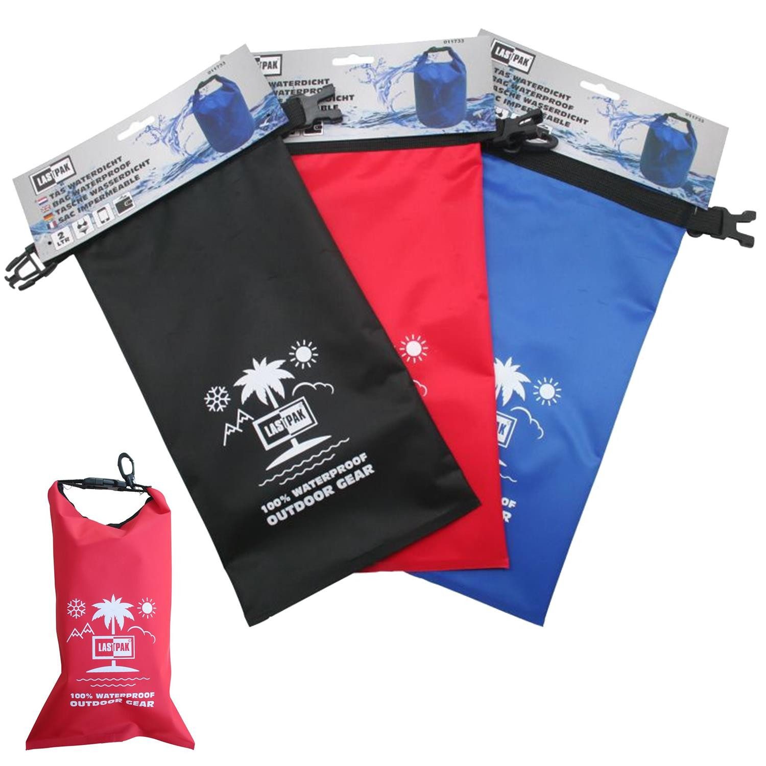 BENSON Sporttasche Wasserdicht Seesack Tasche Sack Rollbeutel 2l (2-tlg), Packsack, Aqua Bag, Camping, 2 Liter