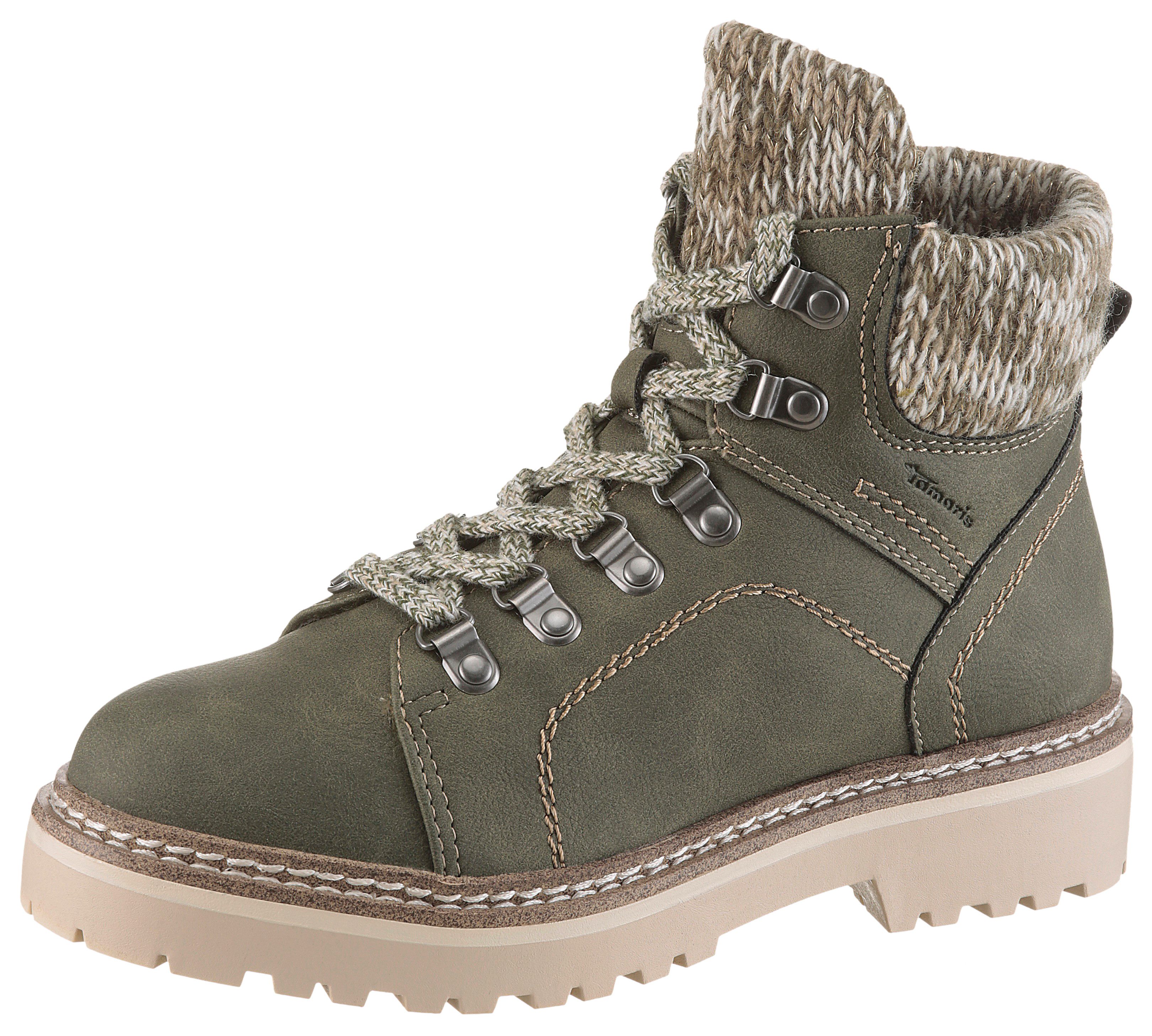 Tamaris Winterboots, Blockasatz, Schnürboots, im Bergsteigerlook, vegane Ve günstig online kaufen