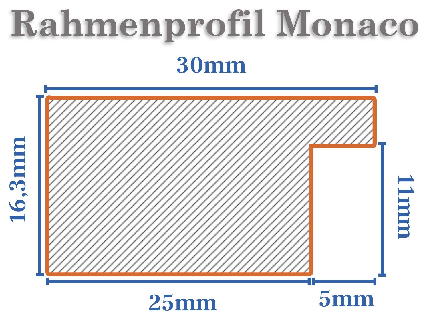 Einzelrahmen Monaco, cm, (1 30x40 MDF BIRAPA Bilderrahmen Stück), Buche,