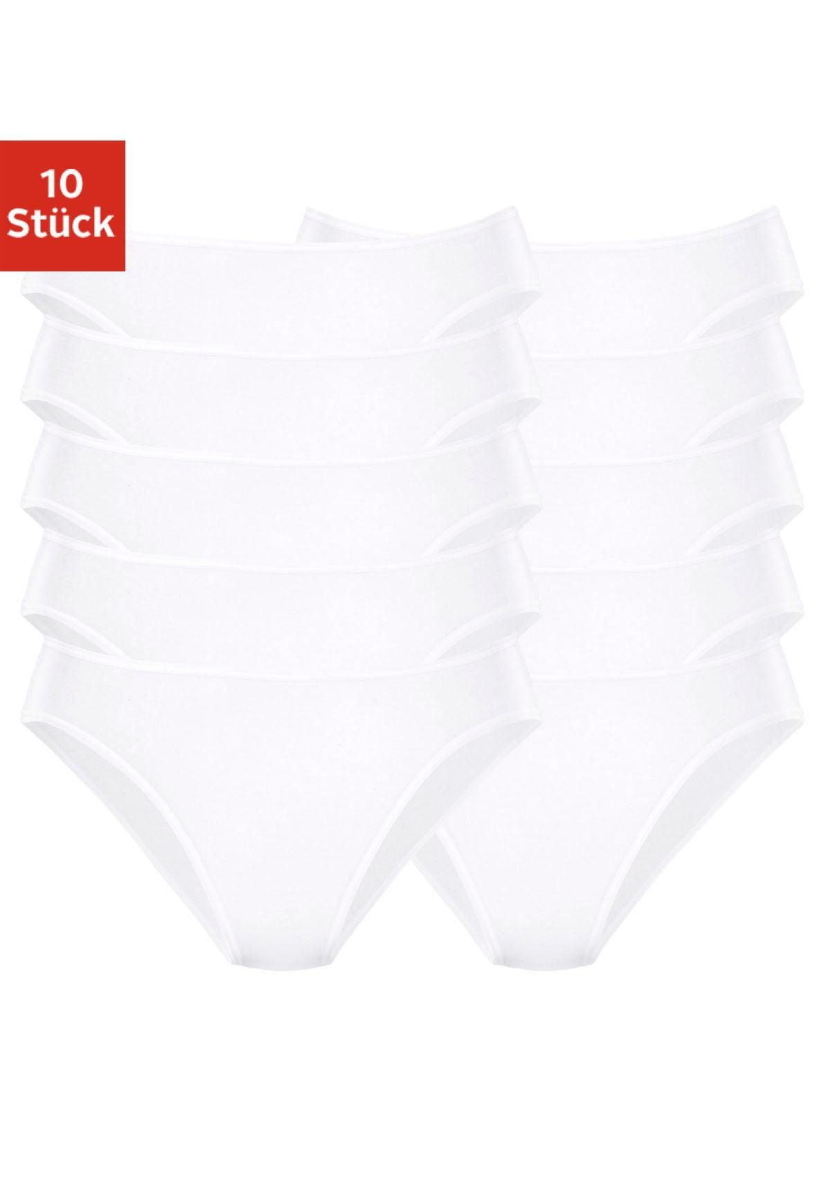petite fleur Bikinislip (10er-Pack) aus elastischer Baumwolle