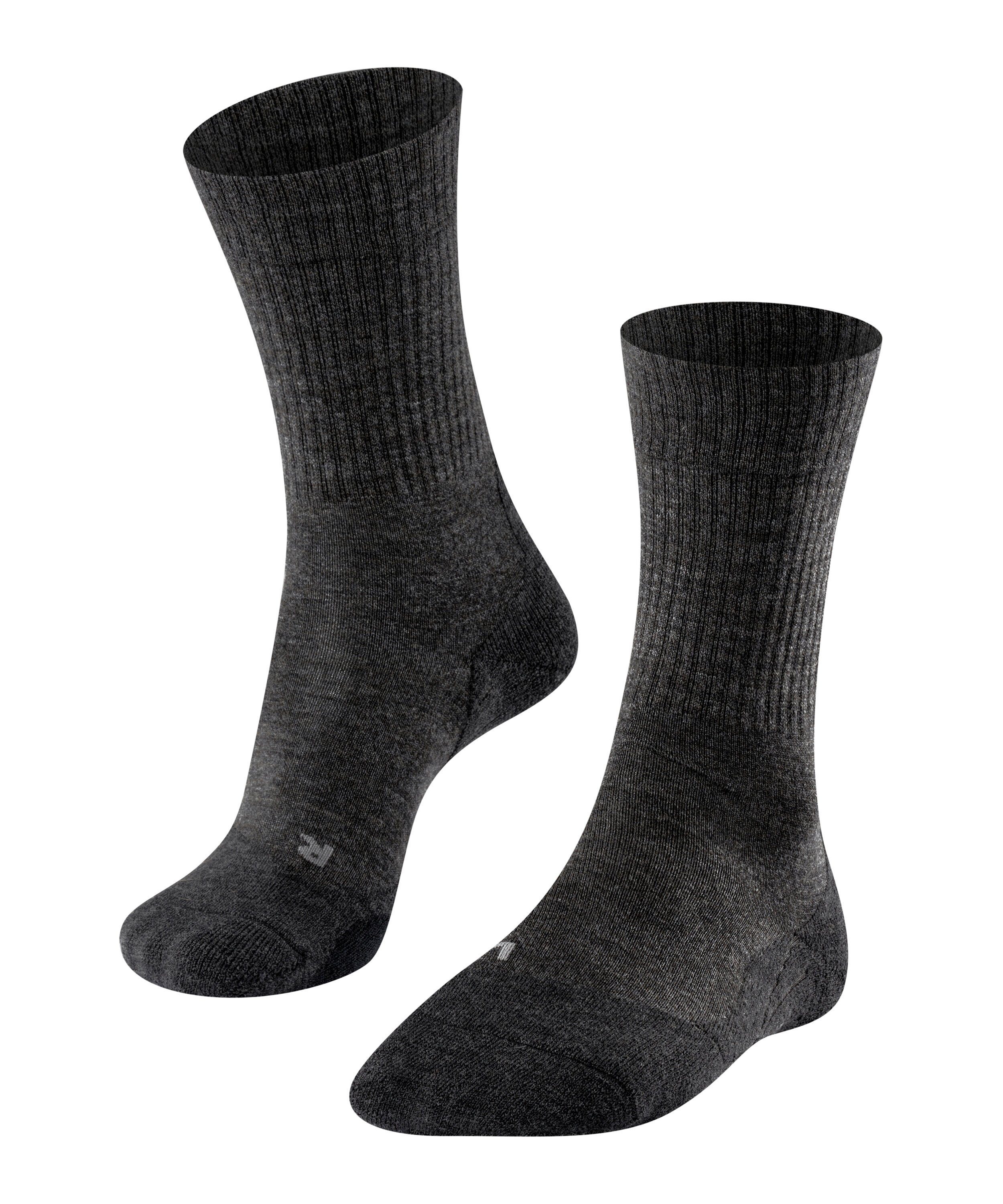 FALKE Wandersocken TK2 Explore Wool (1-Paar) Hoher Komfort im Mittelgebirge smog (3150)