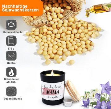 Alster Herz Duftkerze Geburtstagsgeschenk beste Mama, Duftkerzen im Glas mit Schmuck, K001, Sojawachs Schmuckkerzen, mit Schmuck drin, Muttertagsgeschenke