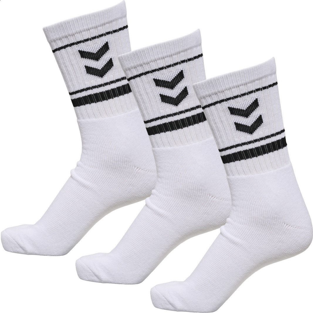 hummel Sportsocken hmlSTRIPE Crew weiss/schwarz - 3 Paar günstig online kaufen
