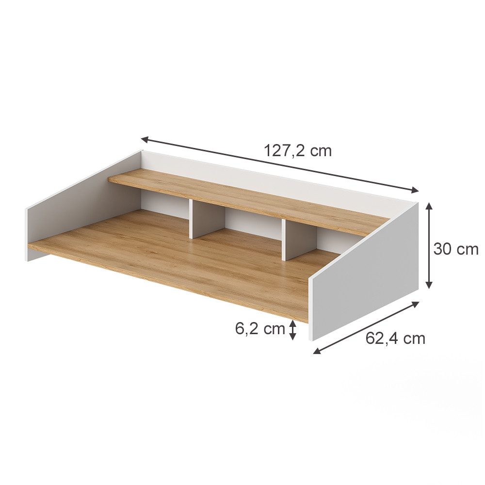Vicco Waschmaschinenumbauschrank Viktor, Artisan-Eiche/Weiß, 127.2 x 30 cm (1-St) – Bild 3 von 5
