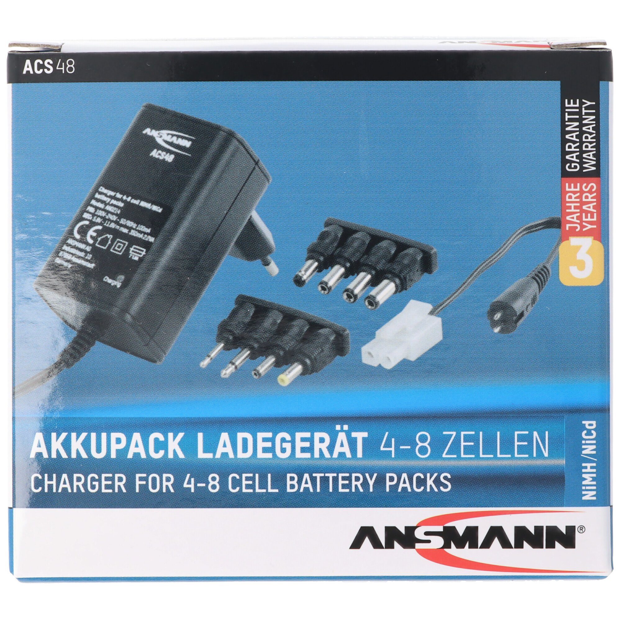 ANSMANN® Ansmann Ladegerät ACS48 1001-0024 Akkupacks - 9,6 Akku-Ladestation für 4,8 Volt