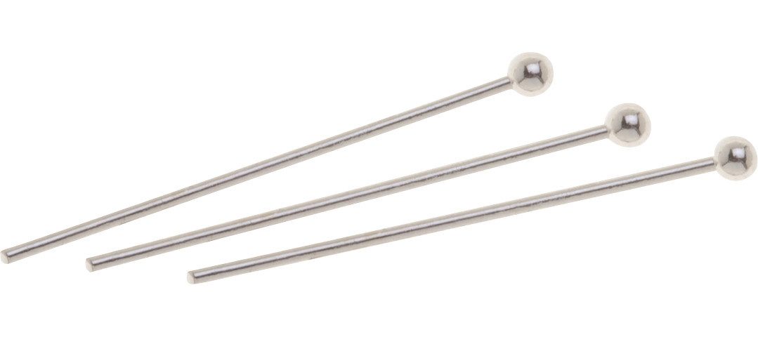 Glorex Schmuckset Glorex Prismen Stifte 30 mm 10 Stück, silberfarben