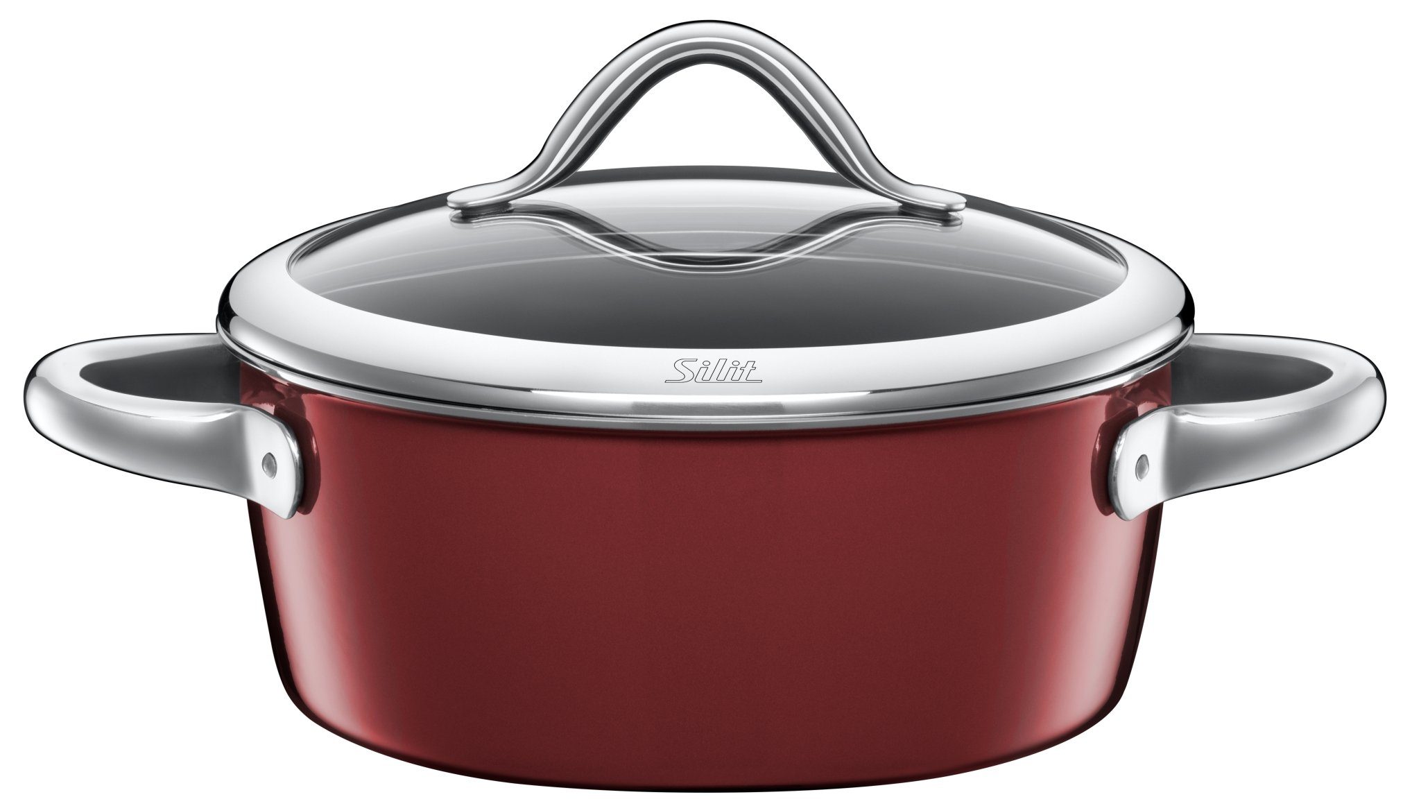 Silit Kochtopf Silit Vitaliano Rosso, Silargan®, Glassdeckel